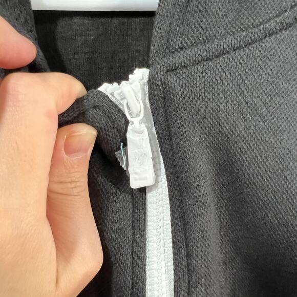 Belle by Kim Gravel Perfect Pique White Haute Zip Anorak Black Size X-Large - Picture 10 of 11